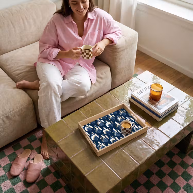 Bandeja - Moderno - Estampado - Azul — 4