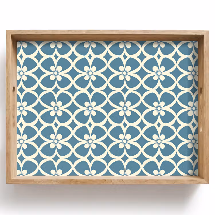 Bandeja - Patrón - Simétrico - Azul — 1