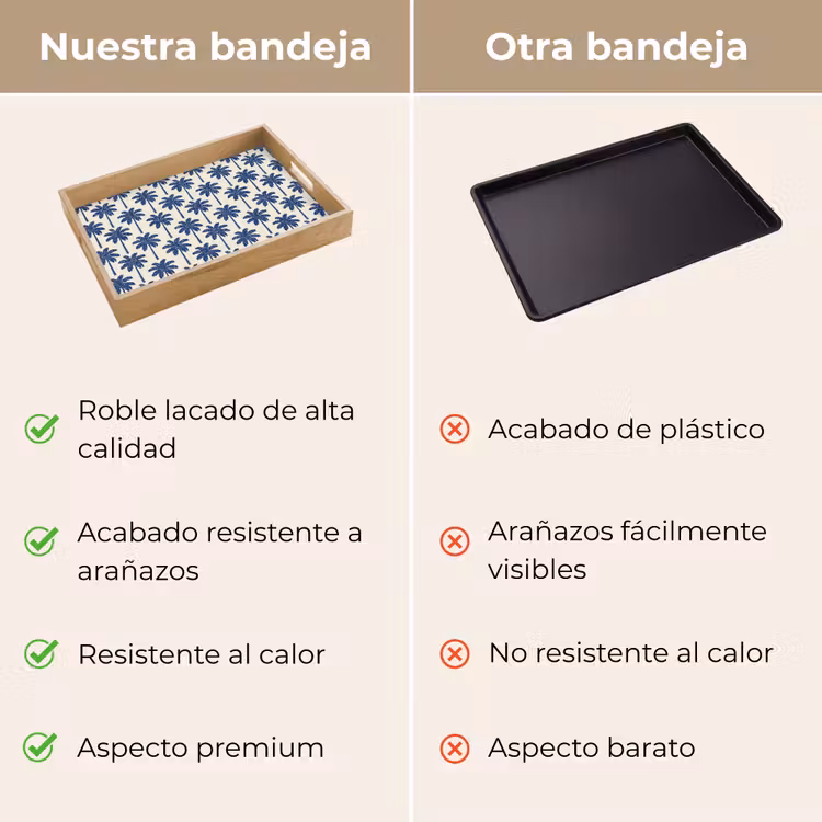 Bandeja - Simétrico - Palma - Azul — 9