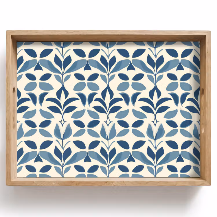 Bandeja - Flora - Moderno - Azul — 1