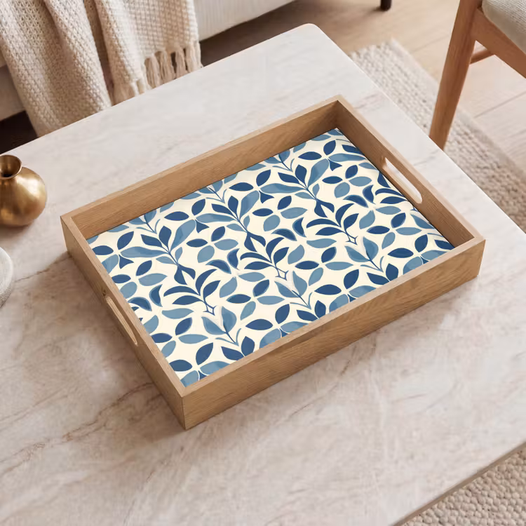 Bandeja - Flora - Moderno - Azul — 2