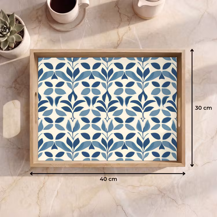 Bandeja - Flora - Moderno - Azul — 7