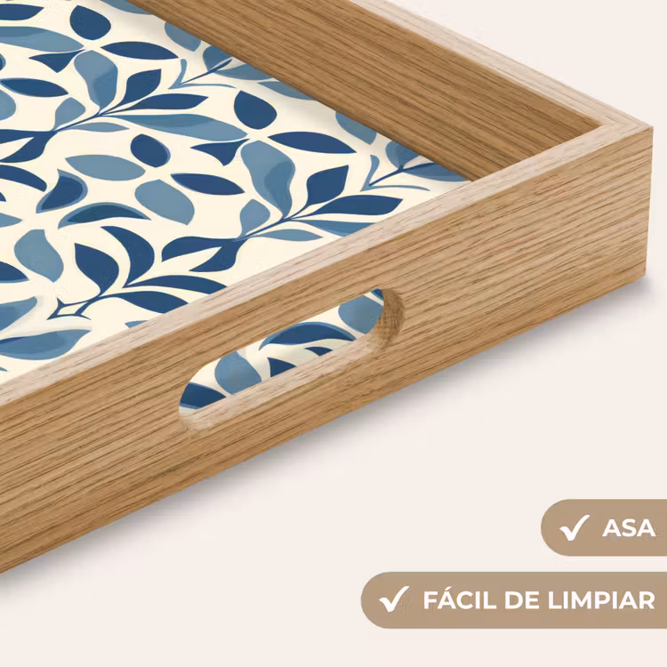 Bandeja - Flora - Moderno - Azul — 8