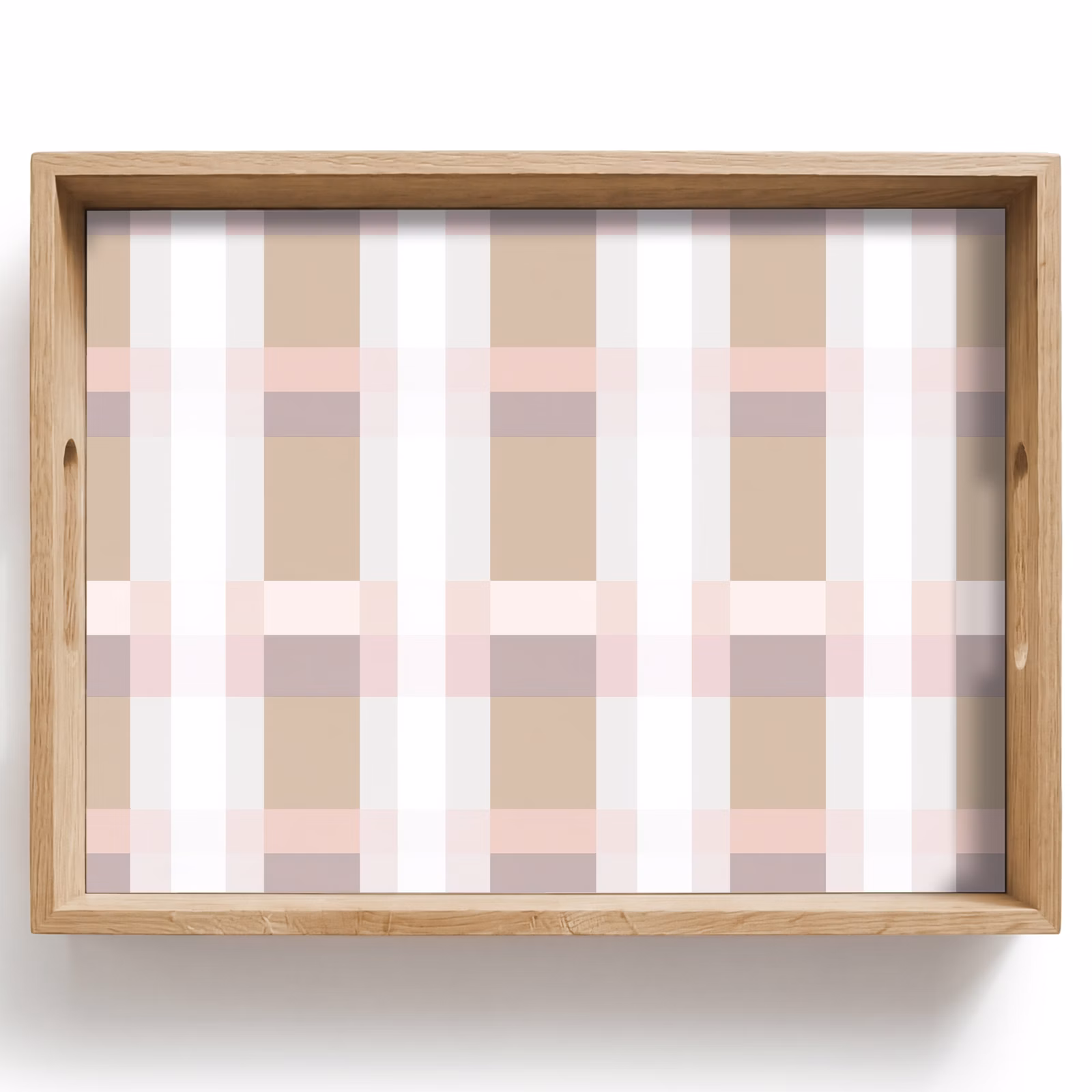 Bandeja - Diseño a cuadros - Tonos tierra - Minimalista — 1