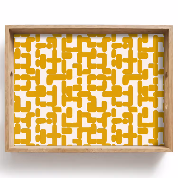 Bandeja - Amarillo - Beige - Estampado — 1