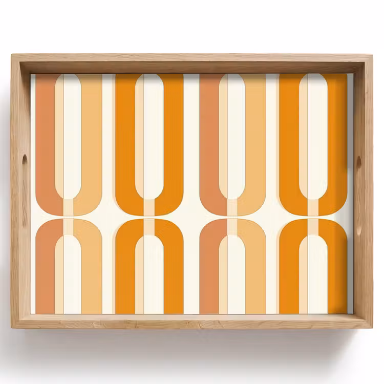 Bandeja - En forma de U - Retro - Naranja — 1