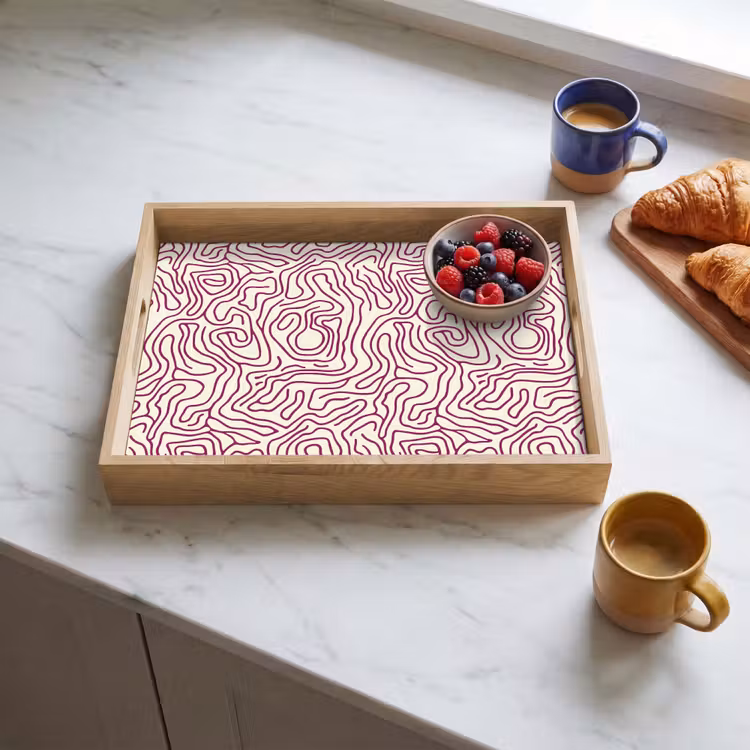 Bandeja - Línea de bobinado - Magenta - Crema — 3