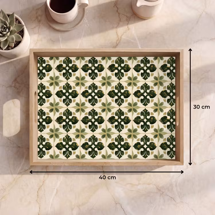 Bandeja - Patrón - Azulejos - Verde — 7