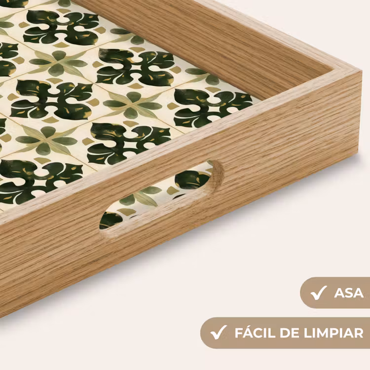 Bandeja - Patrón - Azulejos - Verde — 8