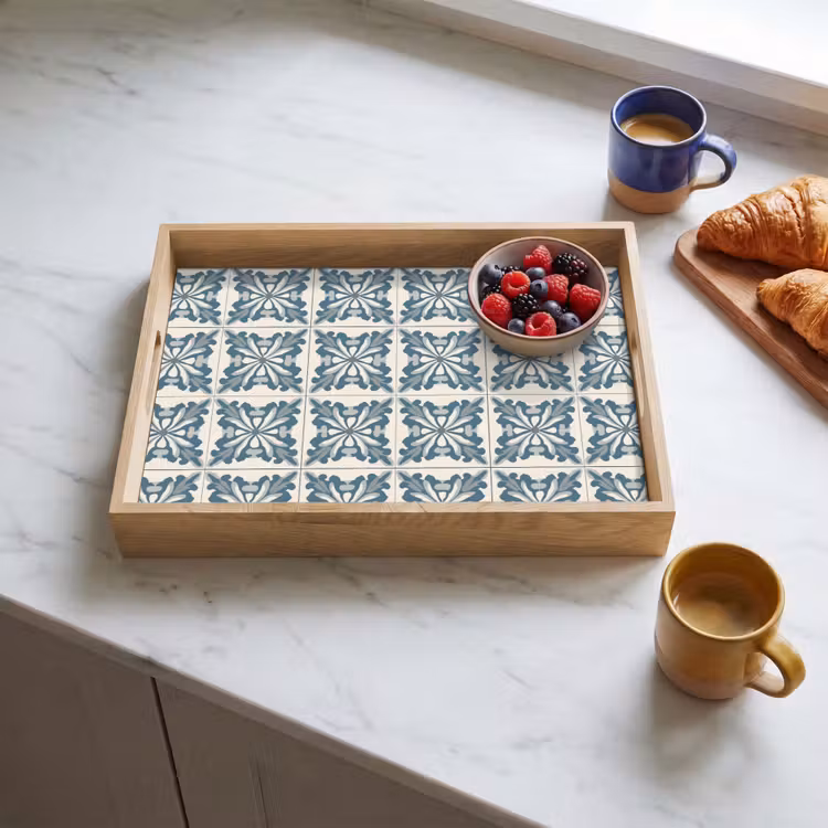 Bandeja - Patrón - Azulejos - Azul — 3