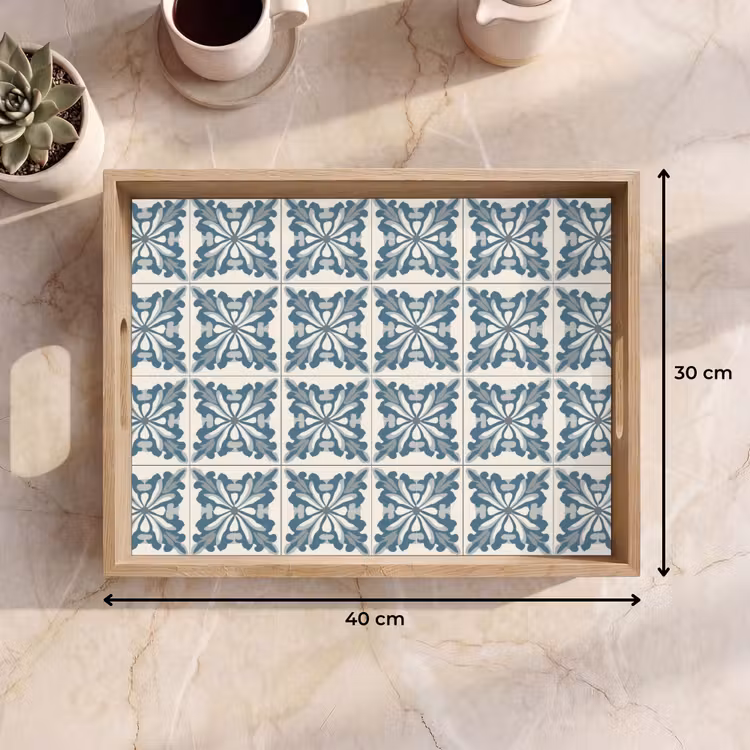 Bandeja - Patrón - Azulejos - Azul — 7