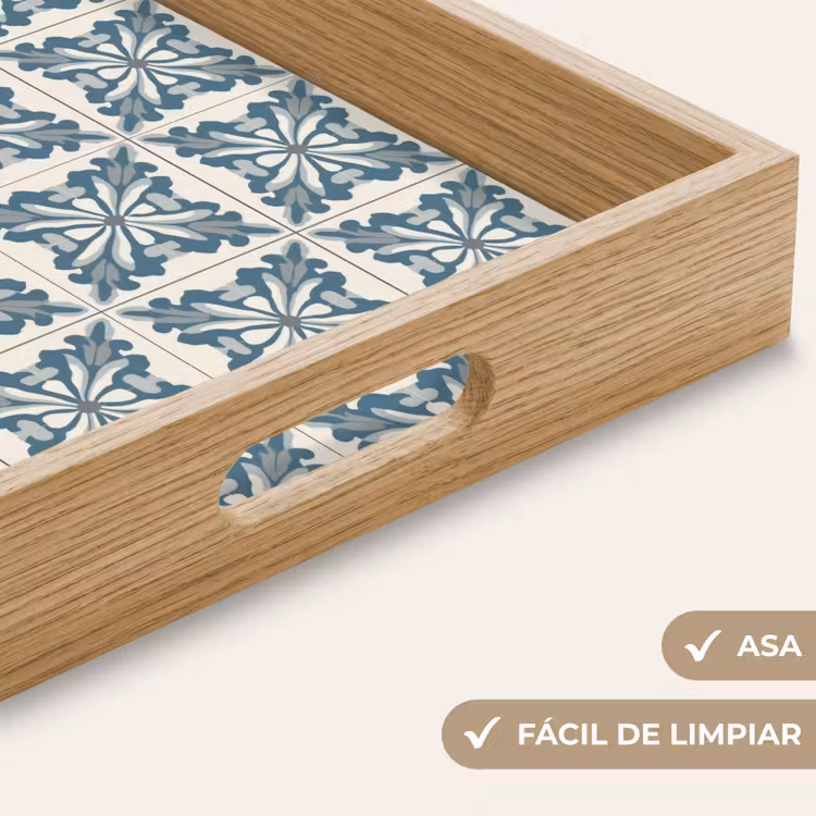Bandeja - Patrón - Azulejos - Azul — 8