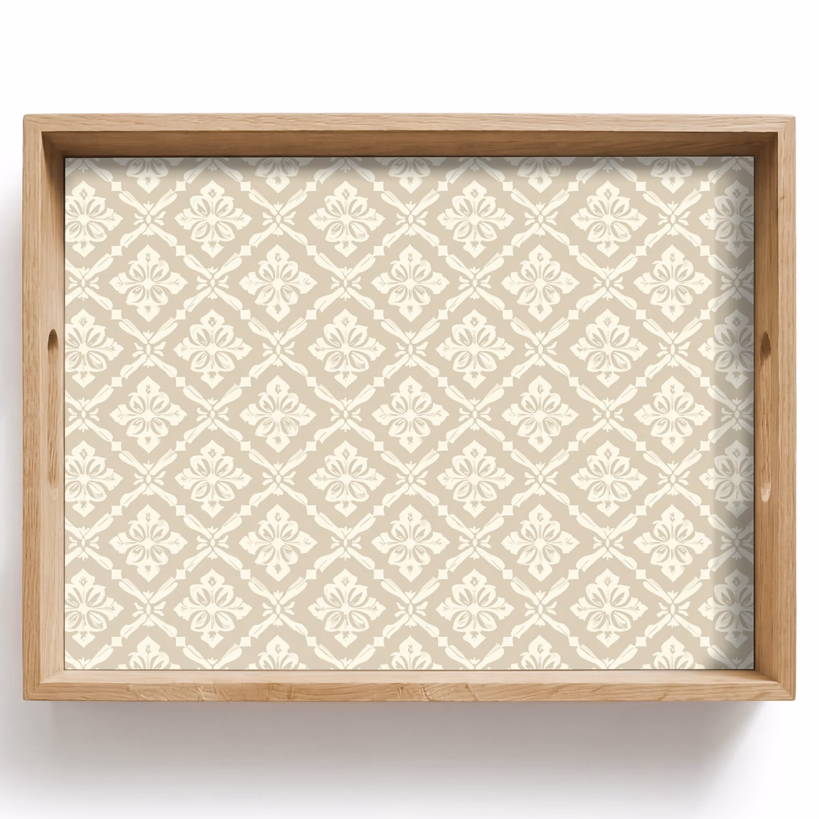 Bandeja - Floral - Adorno - Beige — 1
