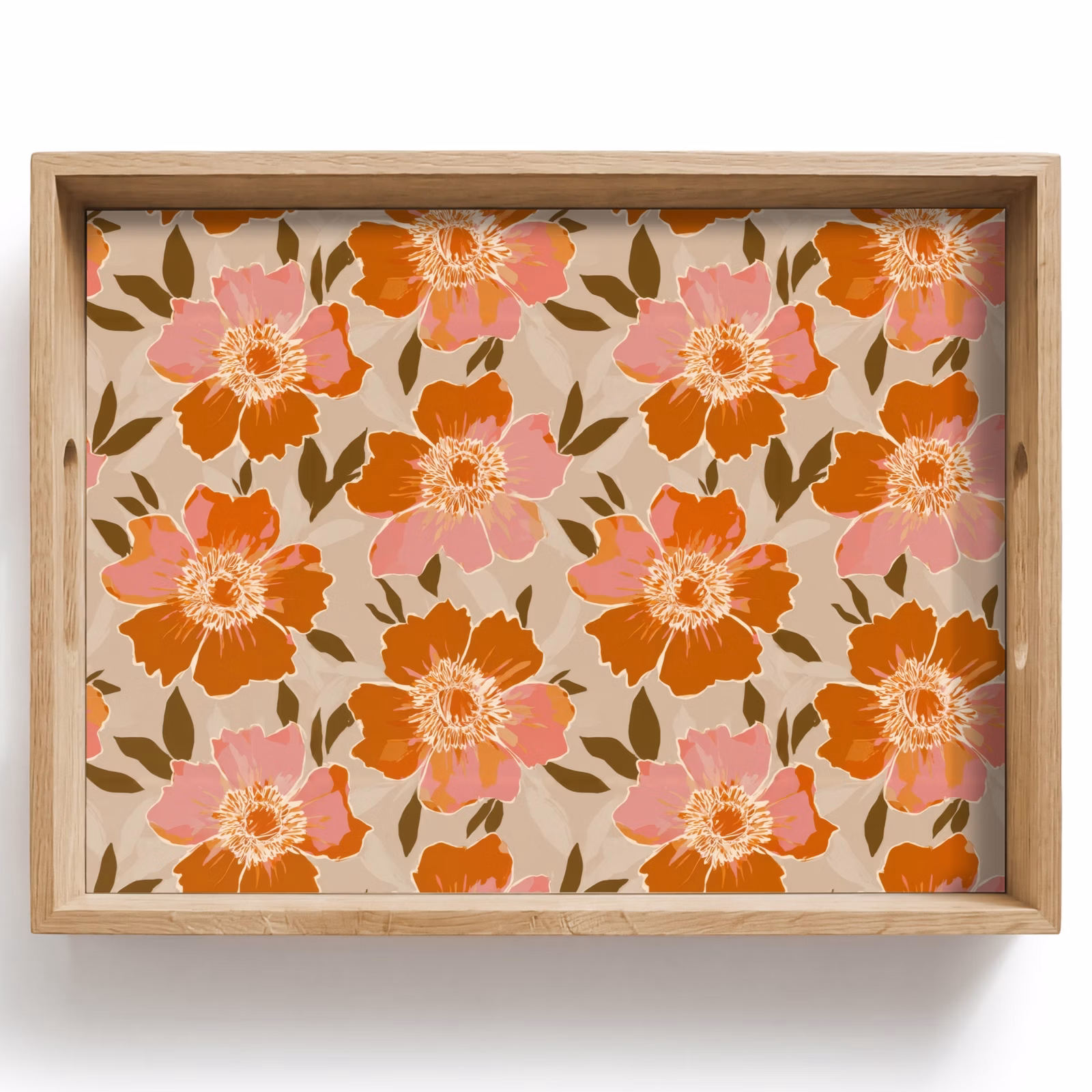 Bandeja - Flores - Motivo - Retro — 1