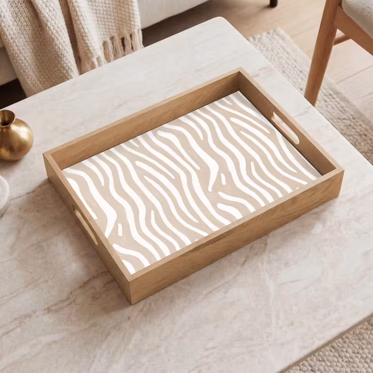 Bandeja - Abstracto - Cebra - Beige — 2