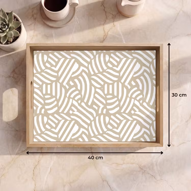 Bandeja - Abstracto - Moderno - Beige — 7