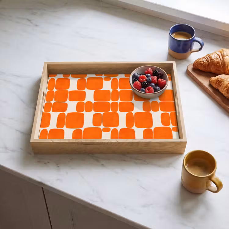 Bandeja - Estampado - Retro - Naranja — 3