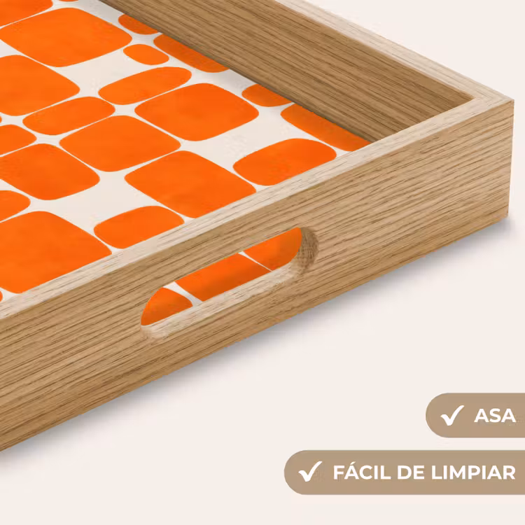 Bandeja - Estampado - Retro - Naranja — 8