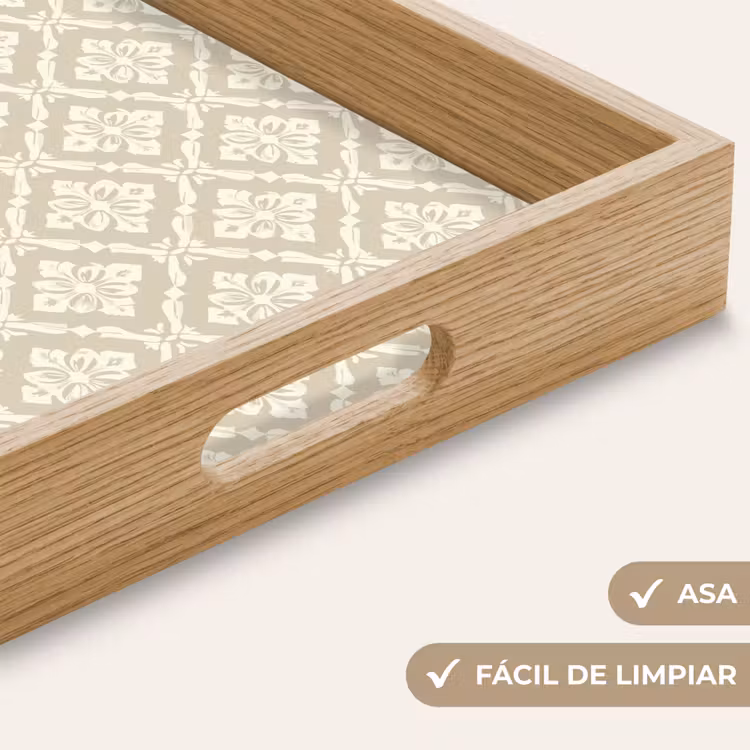 Bandeja - Floral - Adorno - Beige — 8