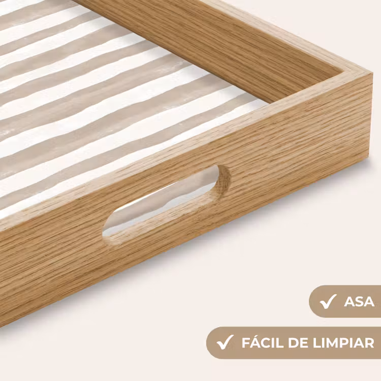 Bandeja - Minimalista - Rayas - Beige — 8