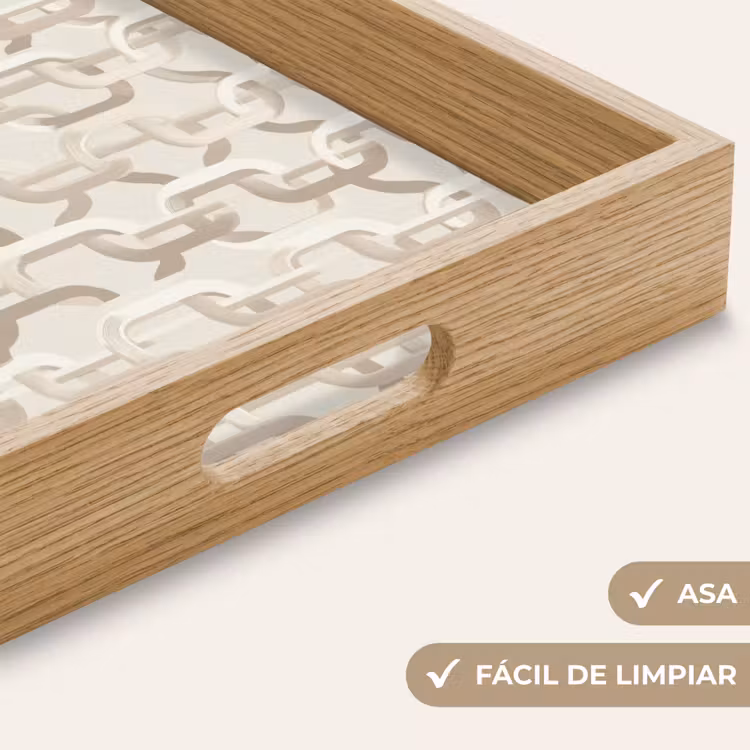 Bandeja - Motivo - Abstracto - Beige — 8