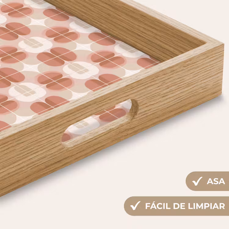 Bandeja - Retro - Clásico - Rosa — 8