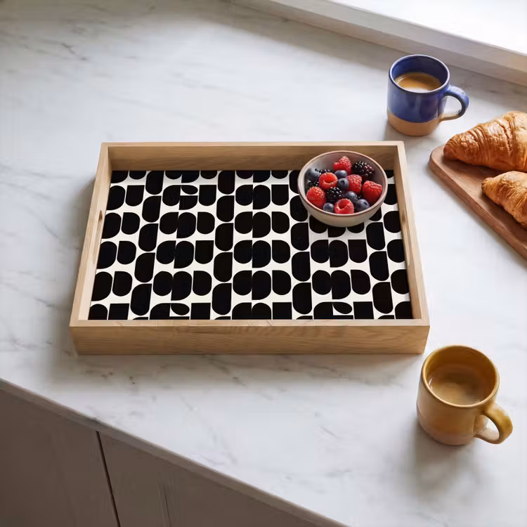 Bandeja - Moderno - Estampado - Negro — 3