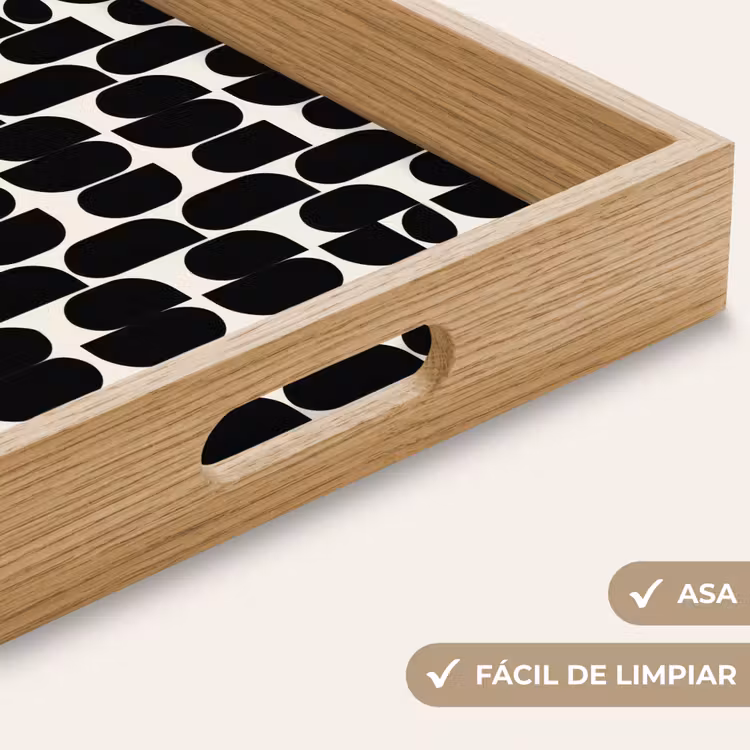 Bandeja - Moderno - Estampado - Negro — 8