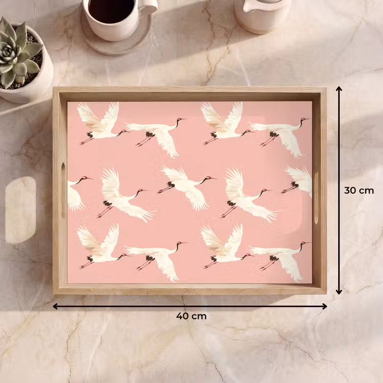 Bandeja - Moderno - Grullas - Rosa — 7