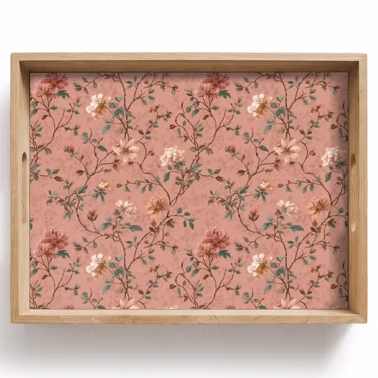 Bandeja - Botánico - Flores - Rosa — 1