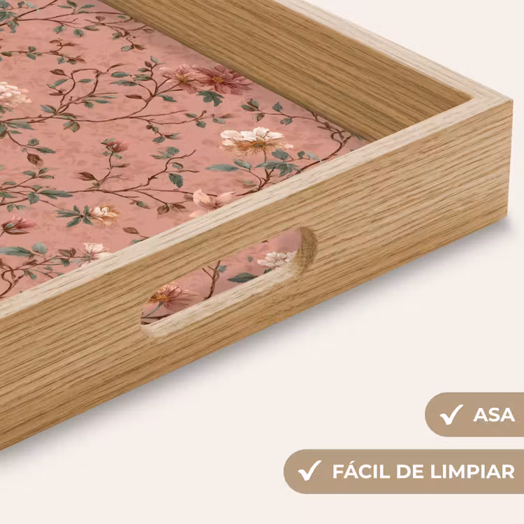 Bandeja - Botánico - Flores - Rosa — 8