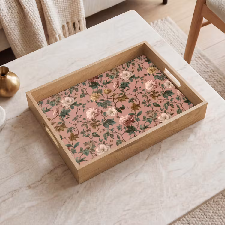 Bandeja - Flores - Clásico - Rosa — 2