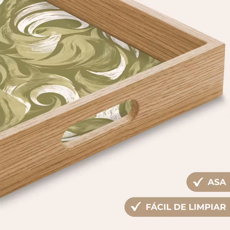 Bandeja - Abstracto - Textura - Verde — 8