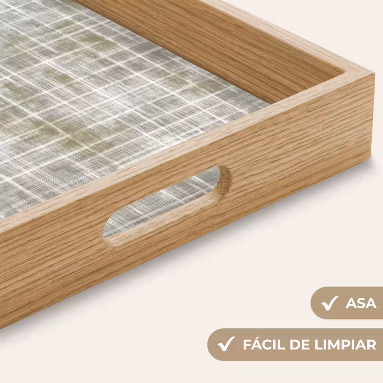 Bandeja - Lino - Estampado - Verde — 8