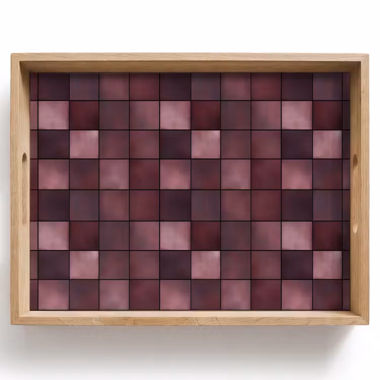 Bandeja - Cuadrado - Azulejo - Motivo - Morado — 1