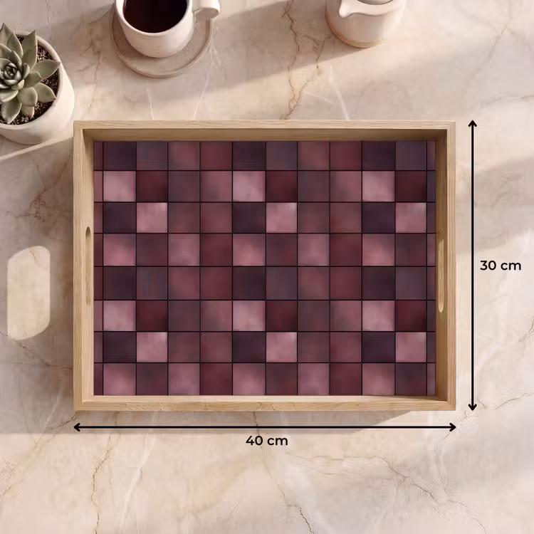 Bandeja - Cuadrado - Azulejo - Motivo - Morado — 7