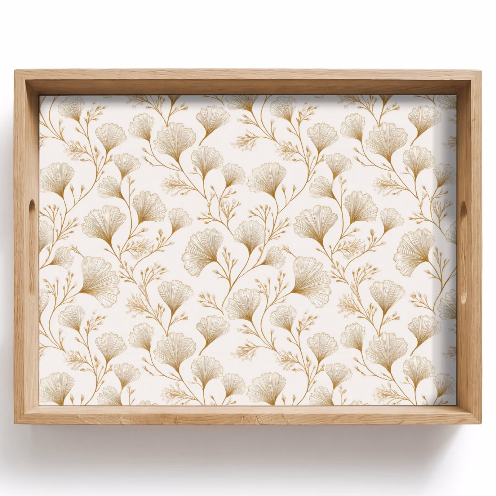 Bandeja - Ginkgo - Ramas - Oro — 1