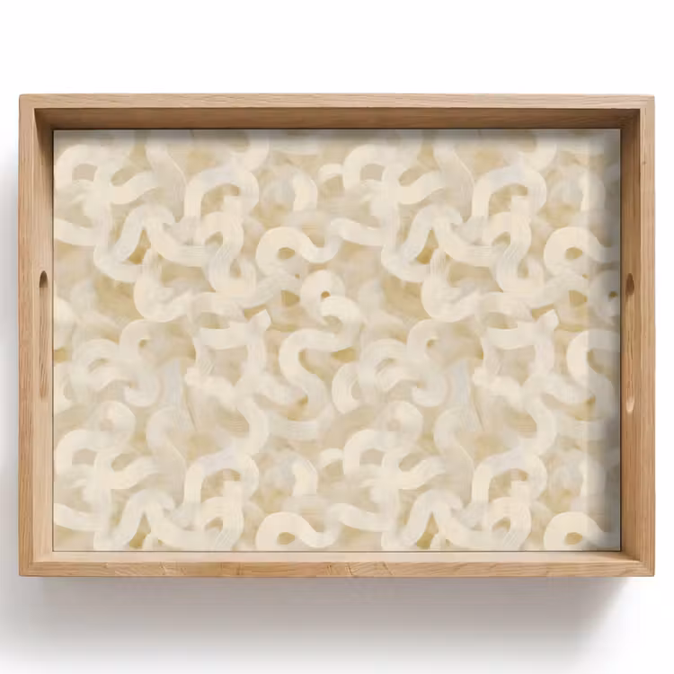 Bandeja - Abstracto - Líneas - Beige — 1