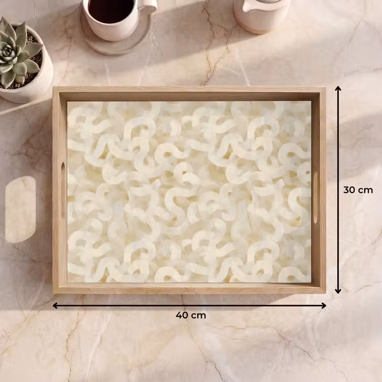 Bandeja - Abstracto - Líneas - Beige — 7