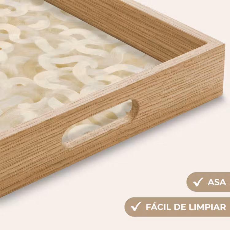 Bandeja - Abstracto - Líneas - Beige — 8