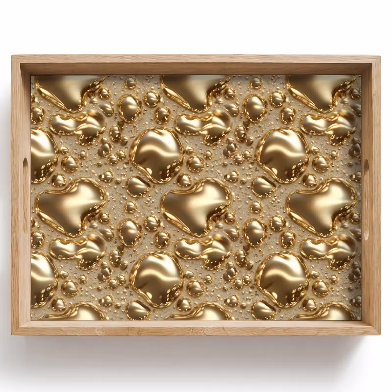 Bandeja - Gotas - Orgánico - Oro — 1