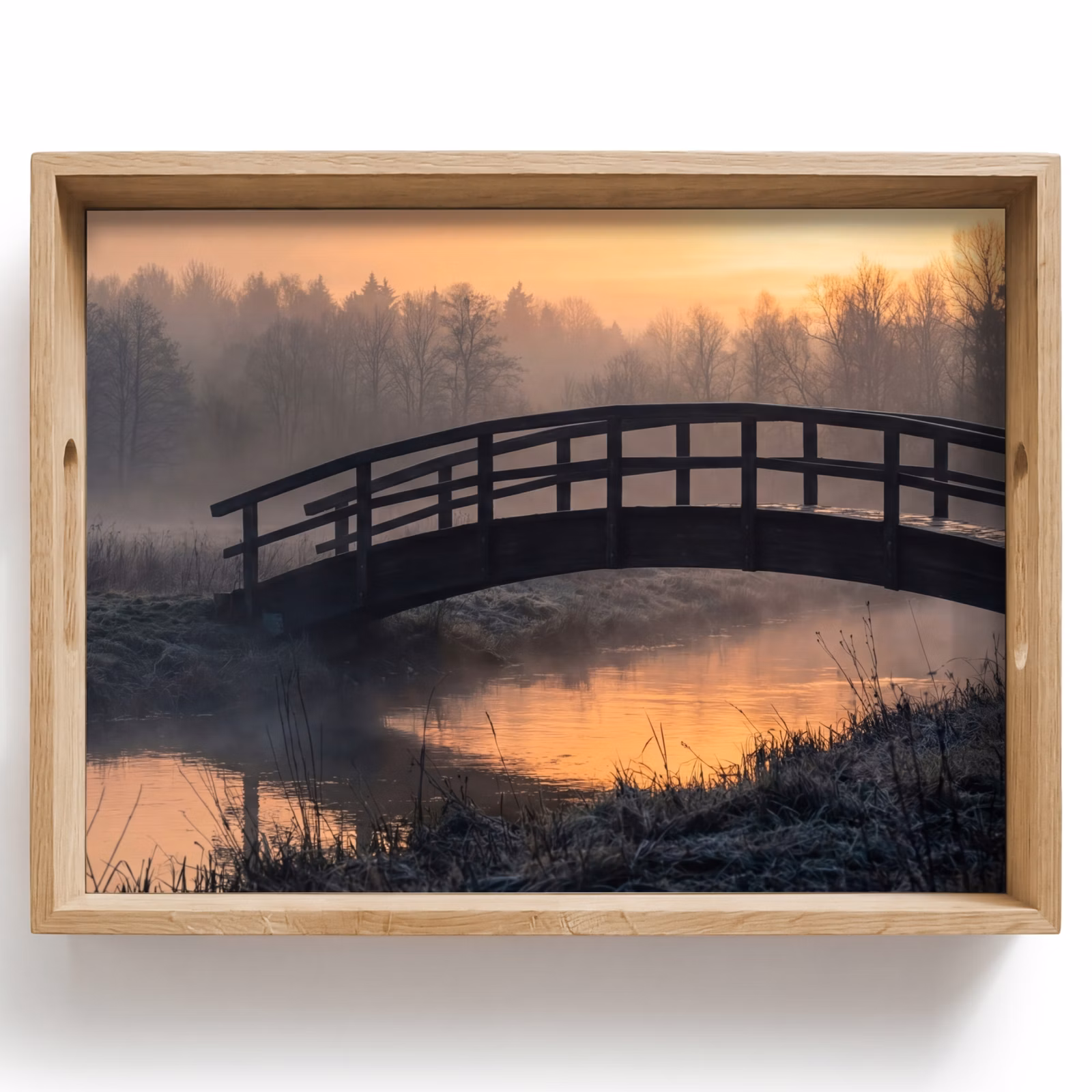 Bandeja - Puente - Niebla - Árboles - Agua — 1
