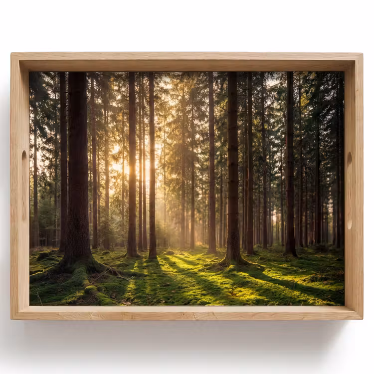 Bandeja - Bosque - Hierba - Luz solar — 1