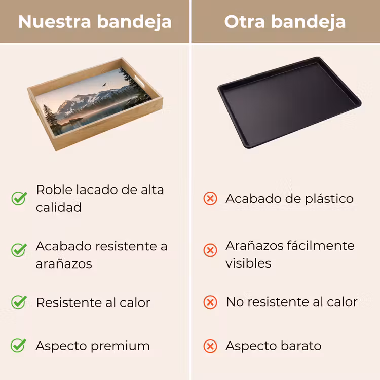 Bandeja - Montañas - Agua - Árboles — 9