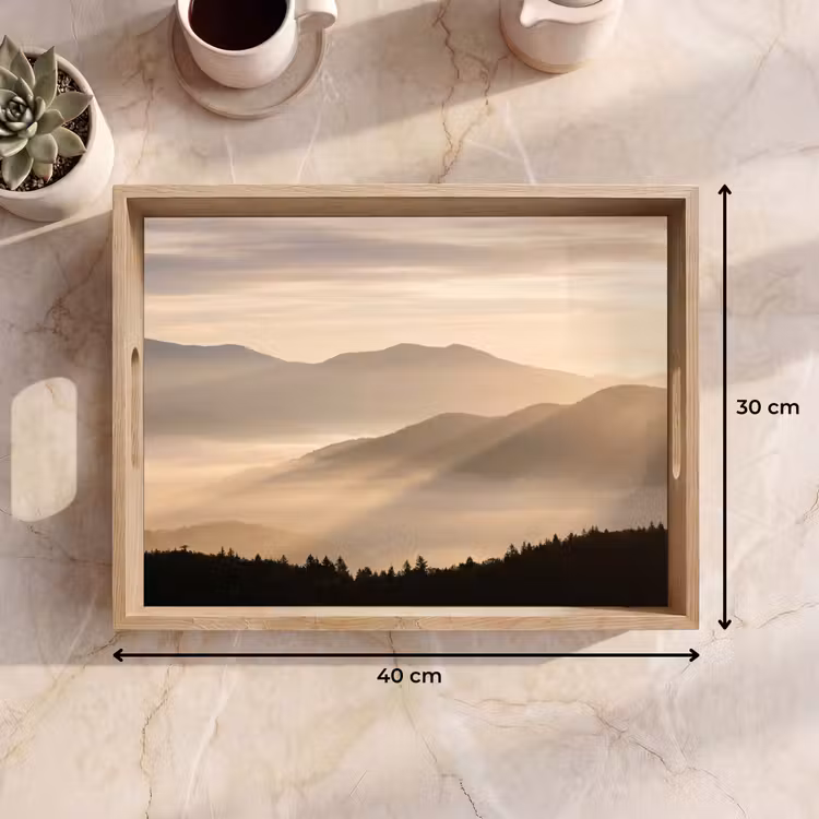Bandeja - Montañas - Niebla - Rayos de sol — 7