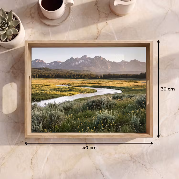 Bandeja - Paisaje de montaña - Río - Bosque — 7