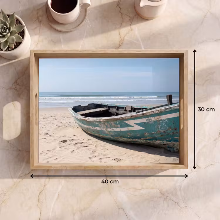 Bandeja - Barco - Playa de arena - Mar — 7