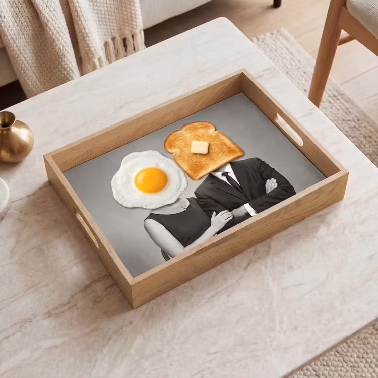 Bandeja - Desayuno - Pareja - Huevo - Pan — 2