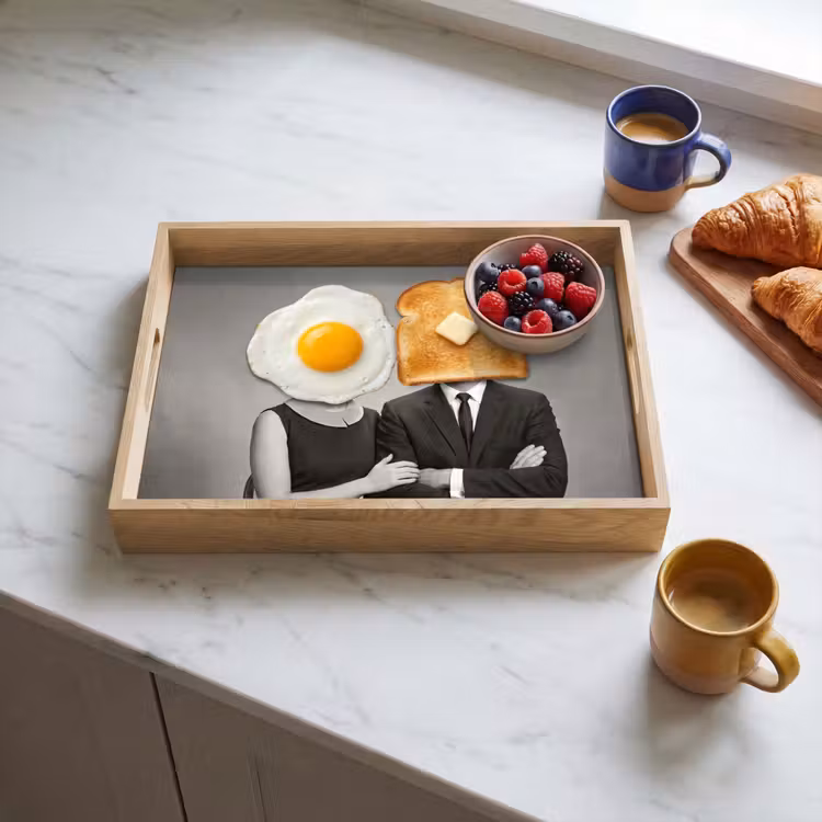 Bandeja - Desayuno - Pareja - Huevo - Pan — 3