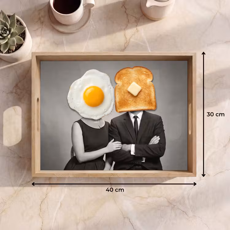 Bandeja - Desayuno - Pareja - Huevo - Pan — 7